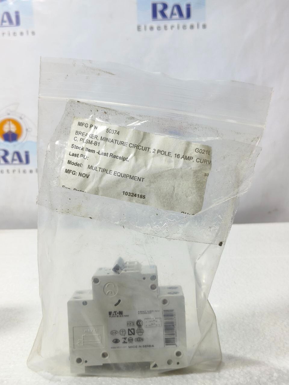 EATON X POLE PLSM-B16/2-MW 16AMP TYPE B DOUBLE POLE MCB PLSMB162MW FREE SHIP