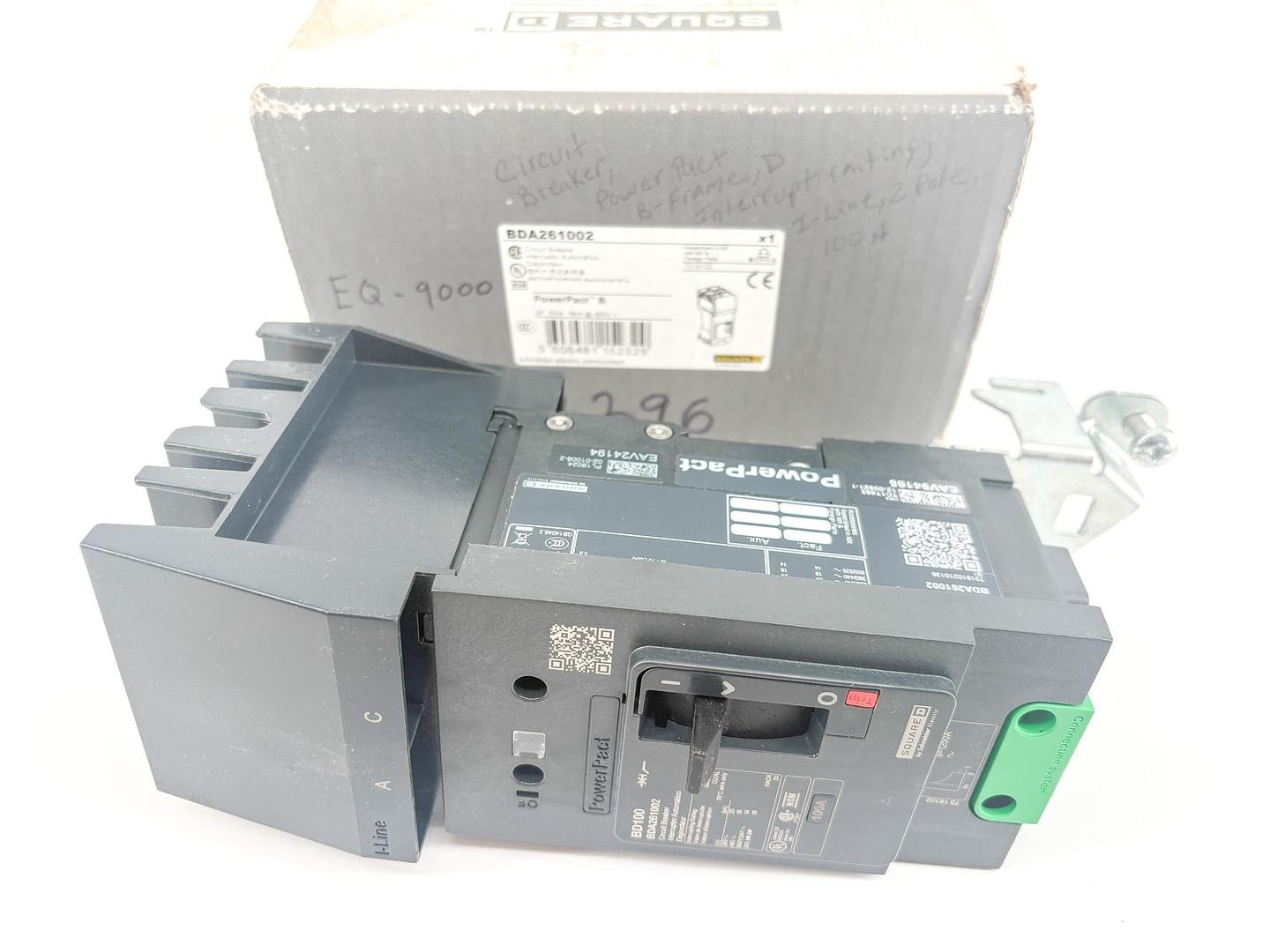 New Square D BDA261002 PowerPact Circuit Breaker 100A 480V 2-Pole