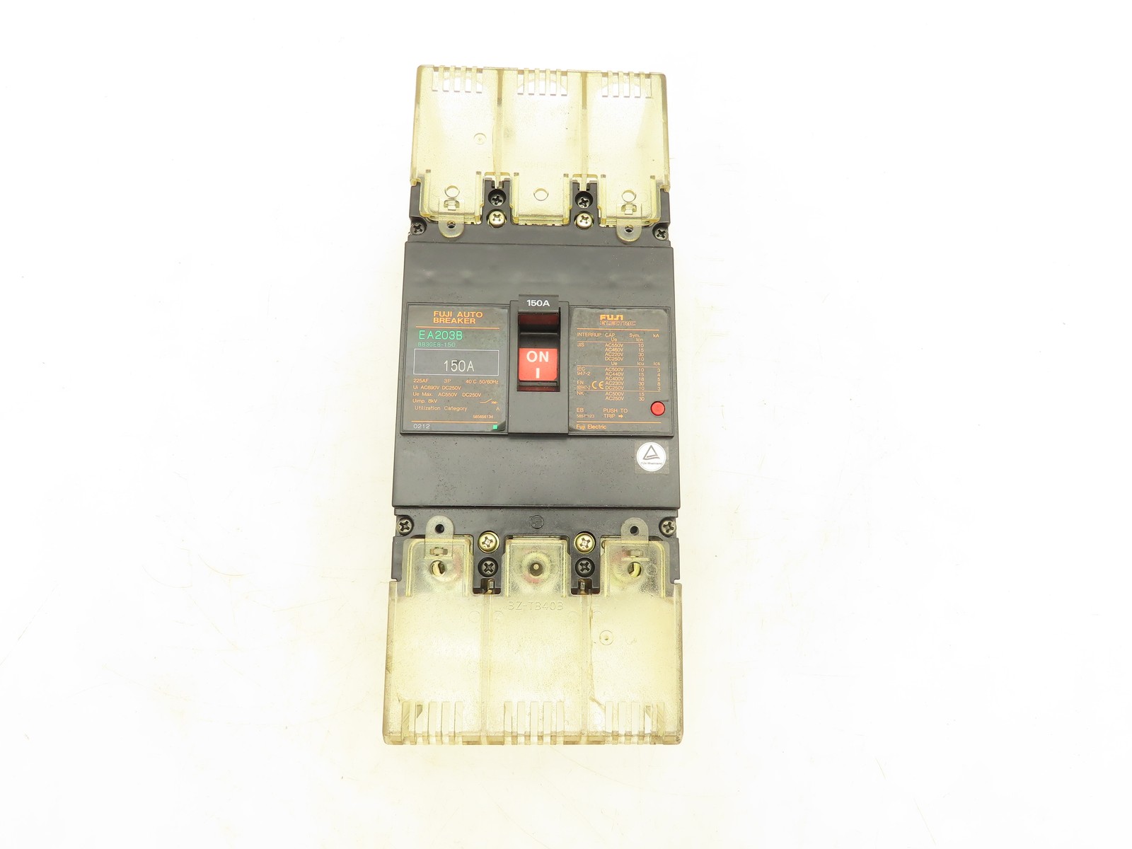Fuji Electric EA203B Auto Circuit Breaker 150A 250VDC 3 Pole