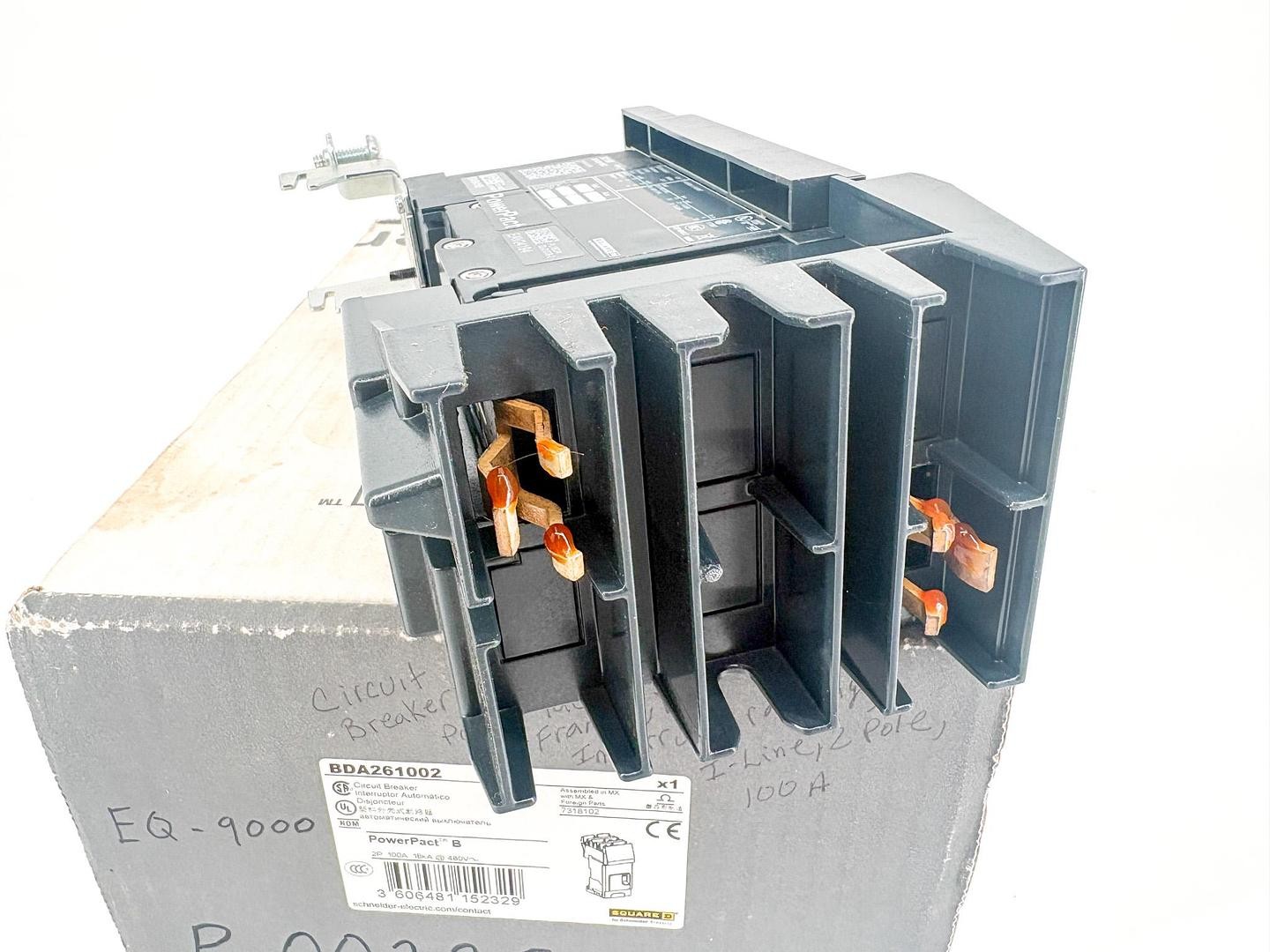 New Square D BDA261002 PowerPact Circuit Breaker 100A 480V 2-Pole
