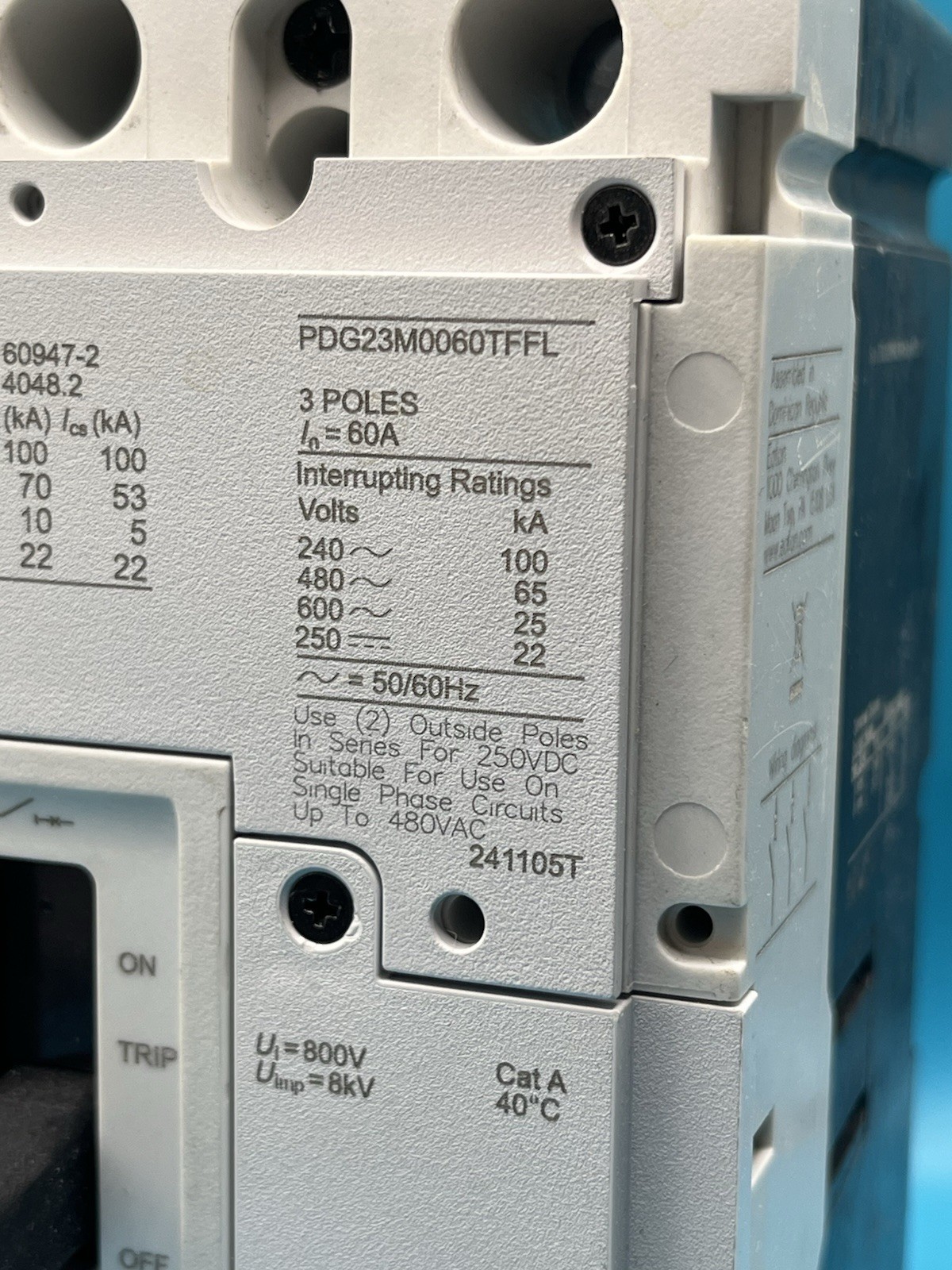 Eaton PDG23M0060TFFL 60 A Circuit Breaker