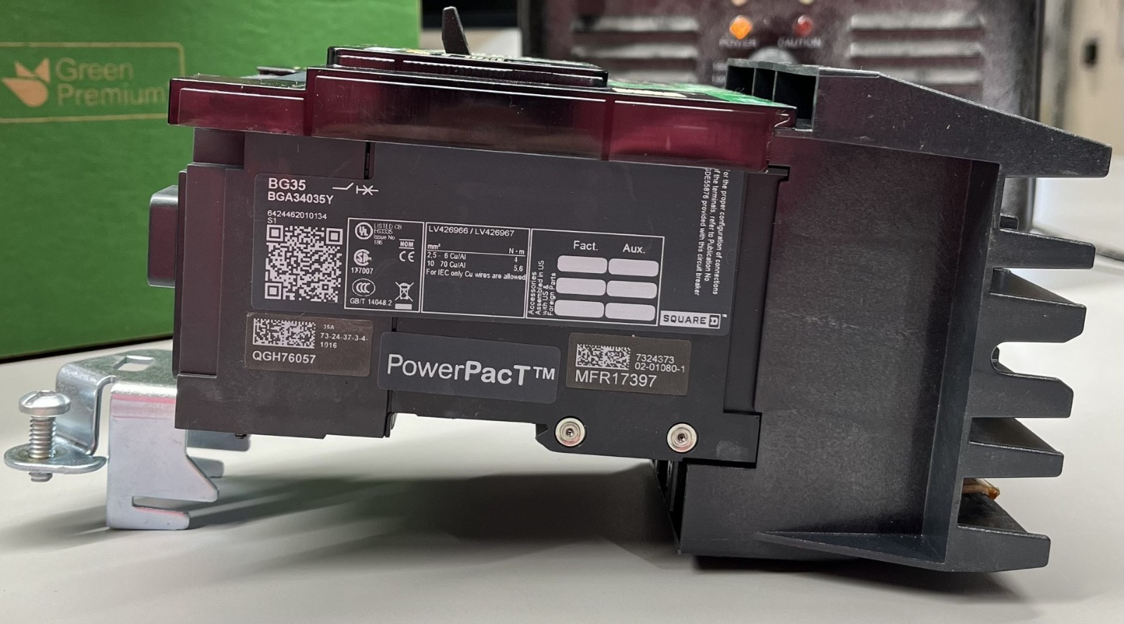 Square D Circuit Breaker 3-Pole 35A 480/277VAC I-LINE PowerPact – BGA34035Y