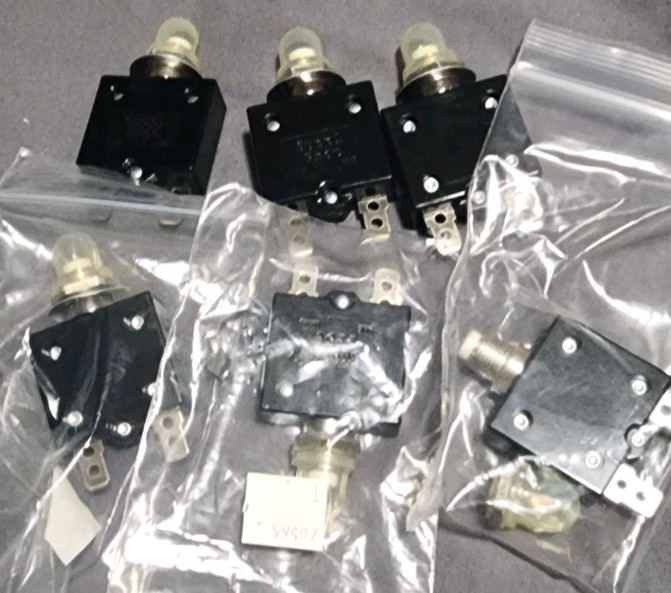 6 SUPPL.PROT. CARLING CLB 10A 15A 20A 30A PUSH THERMAL CIRCUIT BREAKER