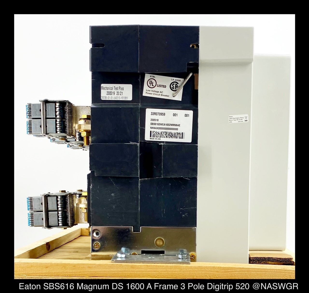 Eaton Magnum SB SBS616 Breaker (M/O,D/O) ~ 1600 Amp – Unused Surplus