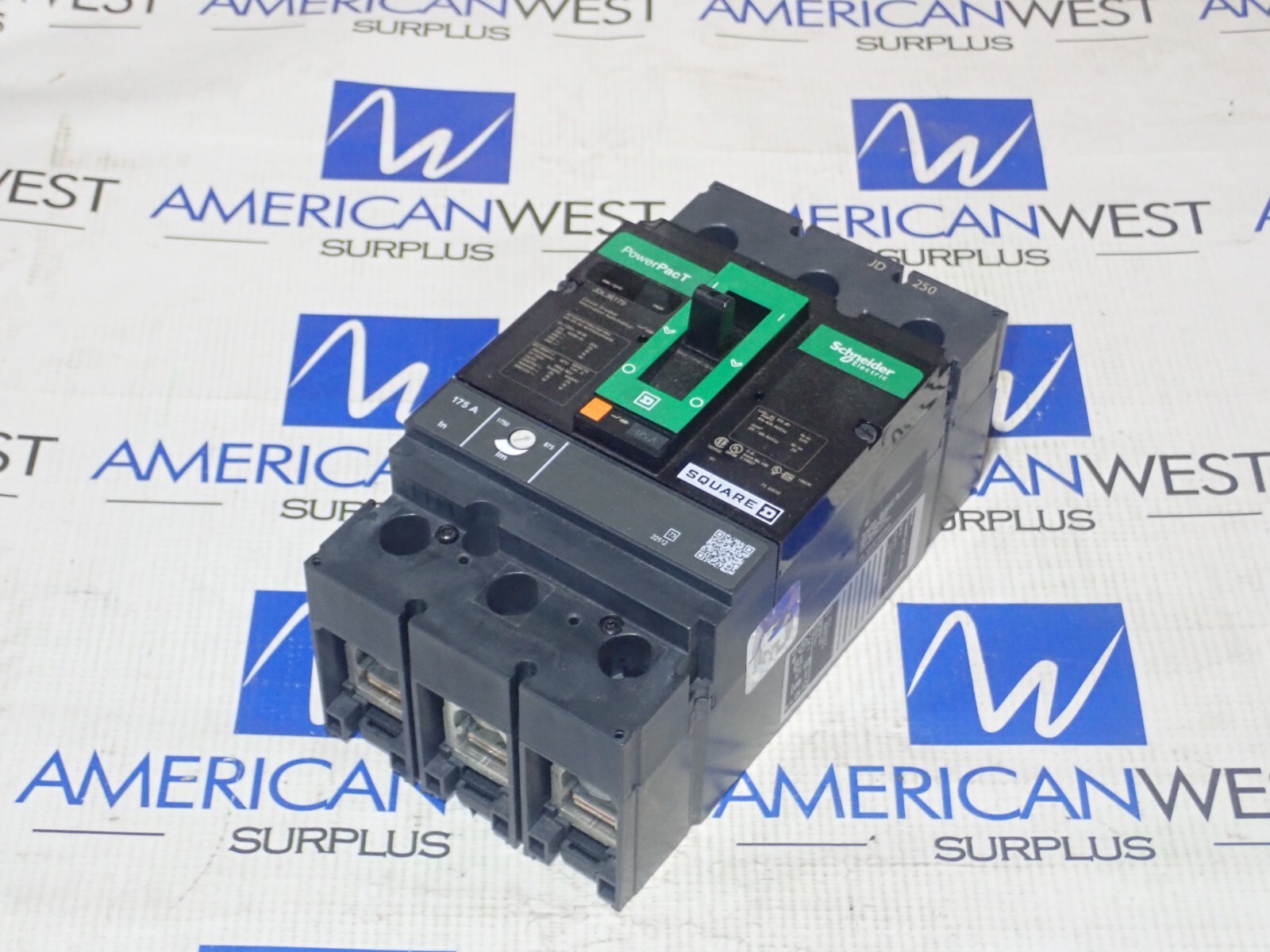 NEW Square D JDL36175 Schneider 175 Amp 3 Pole 600V PowerPact Circuit Breaker