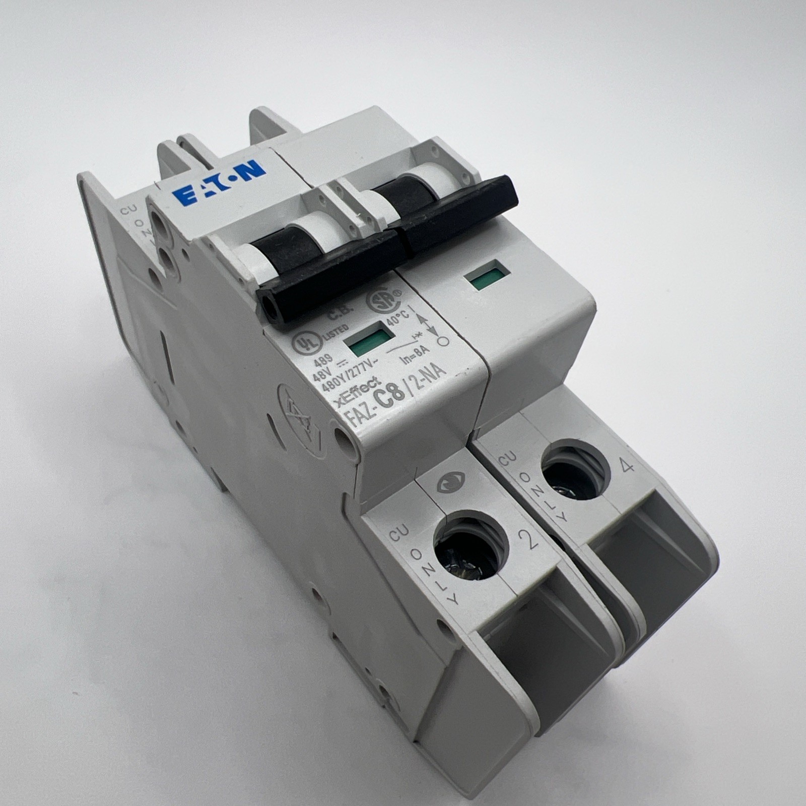 Eaton FAZ-C8/2-NA 2 Pole 8A Trip C Miniature Circuit Breaker 102166, NEW