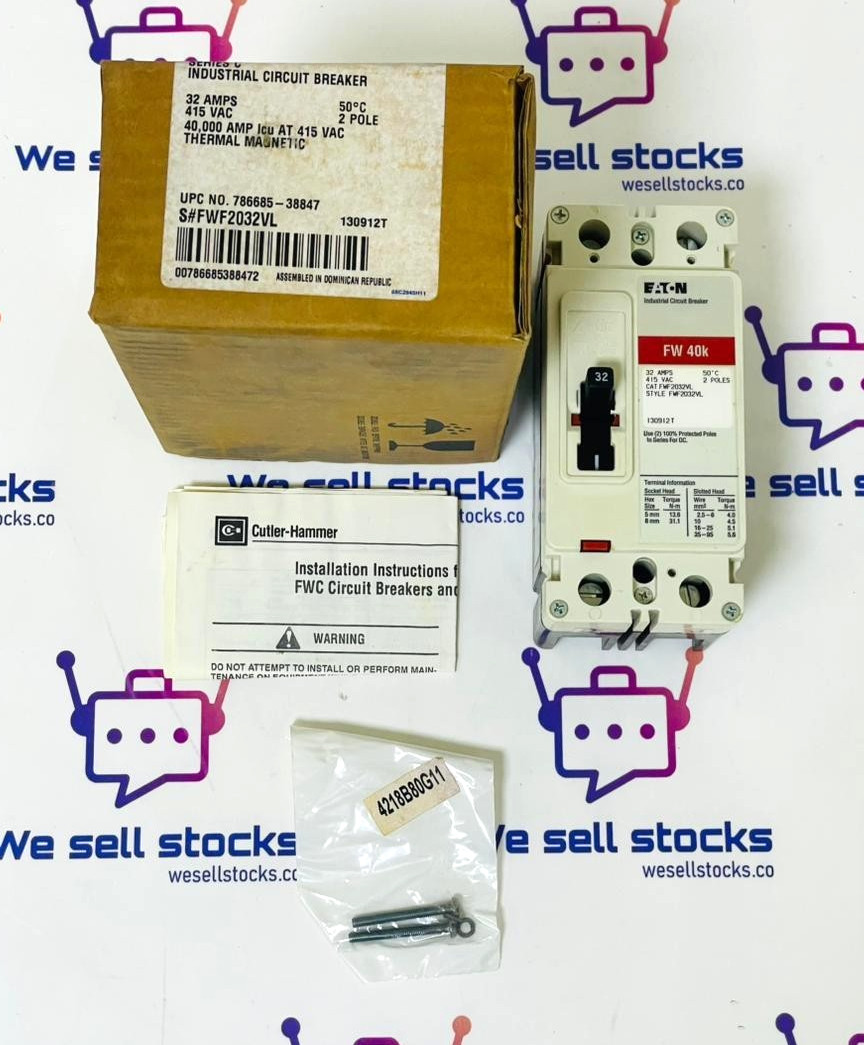 Eaton FWF2032VL Circuit Breaker 32A 2 Pole 415VAC
