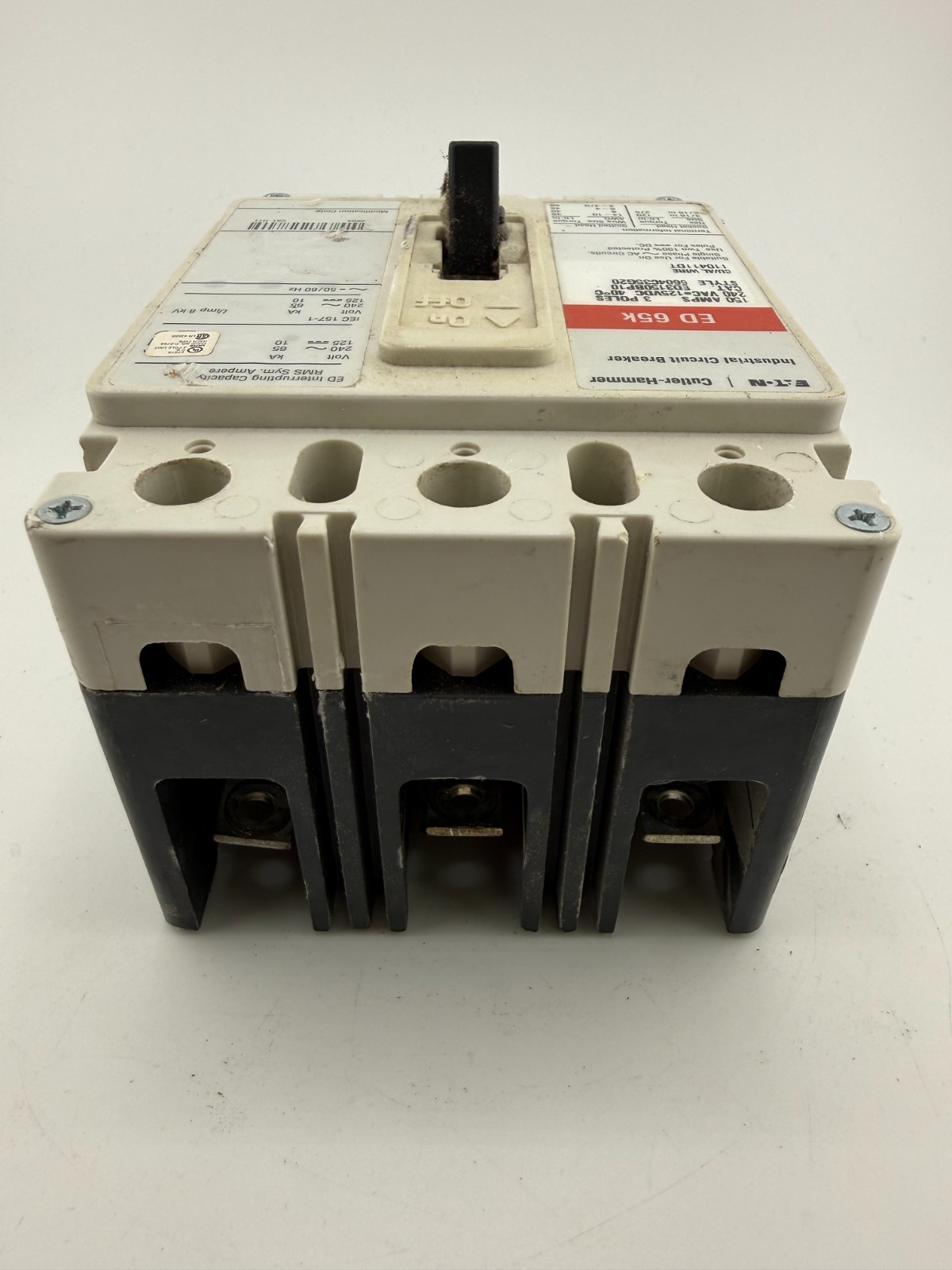 Eaton ED3150BP20 Black 130-Amp 3 Poles 240 Volts Industrial Circuit Breaker