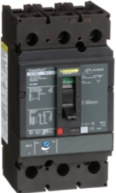 JDL36200 PowerPact J Thermal Magnetic 3P Molded Case Circuit Breaker 200A Square