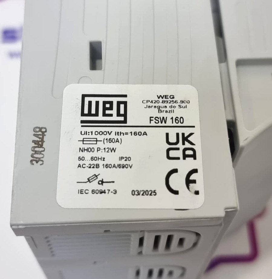 WEG FSW160 3 Fuse-Switch Disconnector 160A 3P 690V