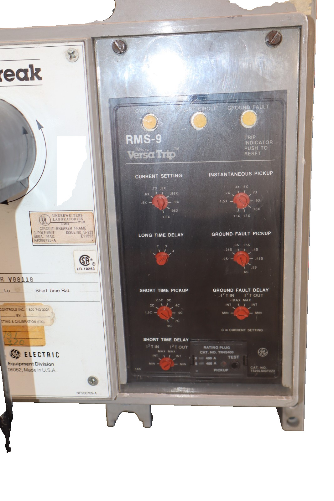 GE General Electric Circuit Breaker Power Break 400A Amp TP84SSZ TR4S400 GF
