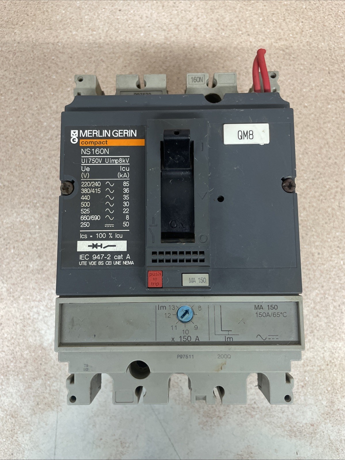 MERLIN GERIN NS160N 150A CIRCUIT BREAKER Short Wire See pics