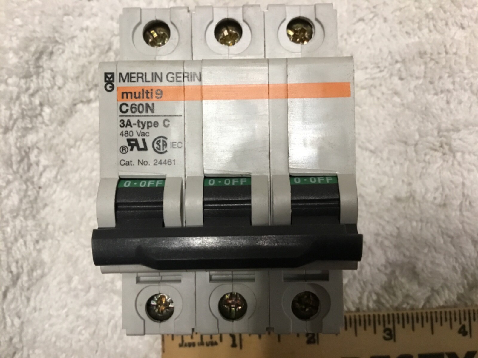New SQUARE D MG24461 Supplementary Protector 480 V, 3 Poles 3 Amps Trip Curve C