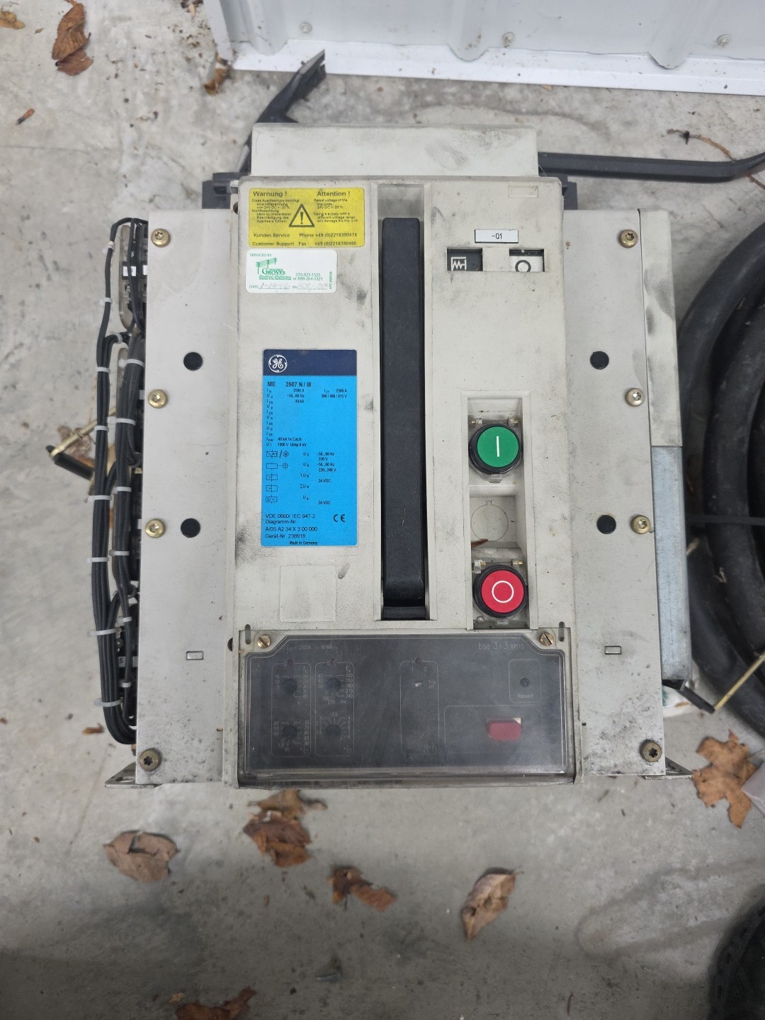 GE ME 2507 N/III 2500A BREAKER 380-415V