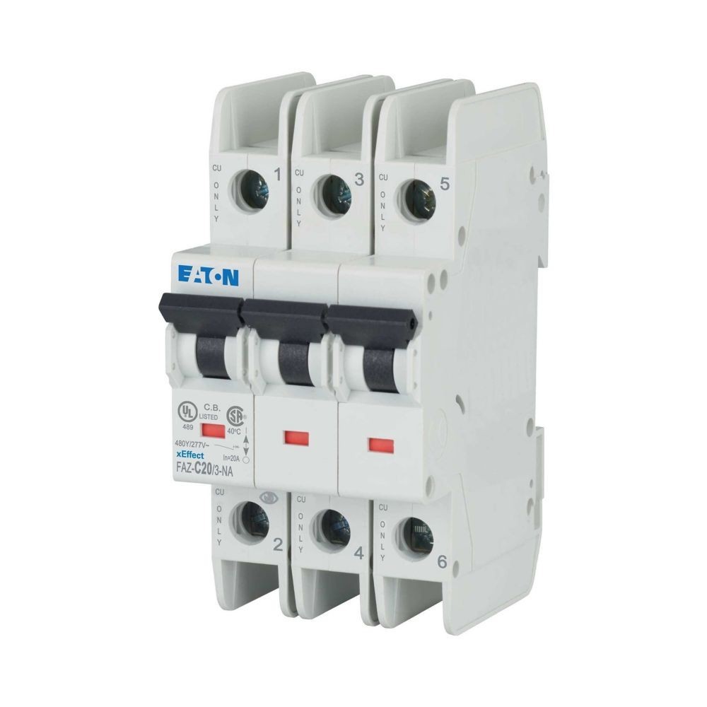 Eaton FAZ-C20/3-NA Circuit Breaker, 20A, 3-Pole, 102251 (New In Box)