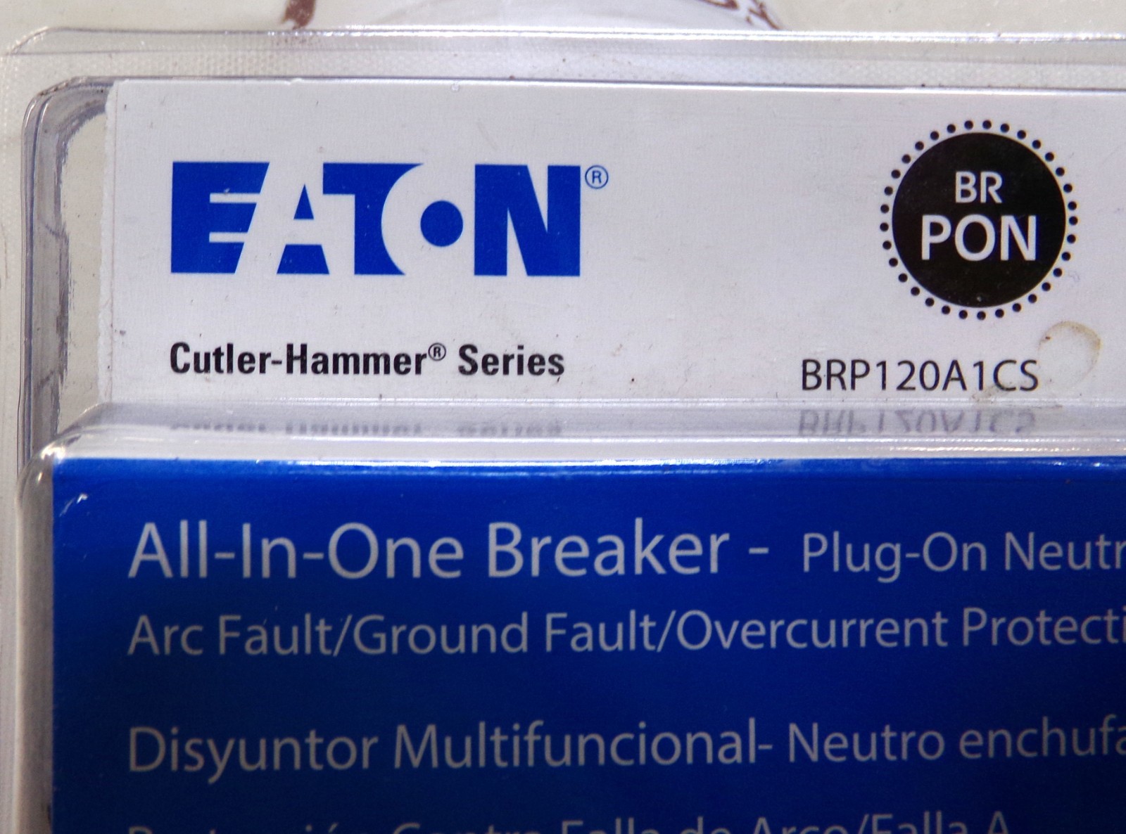 Eaton Cutler Hammer Series 20 Amp Single Pole BR PON with GFCI #2936