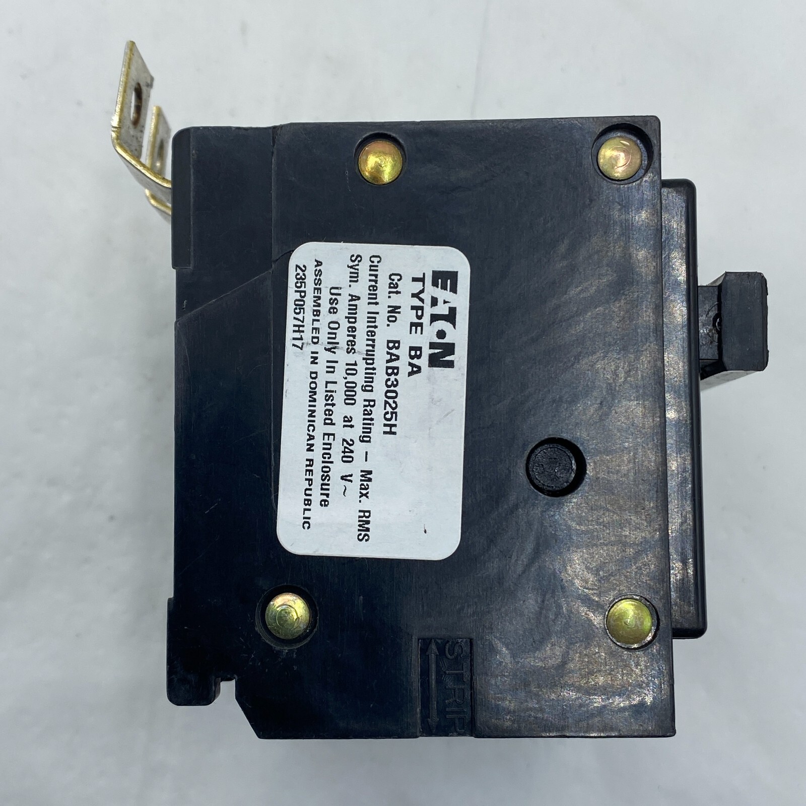 EATON BAB3025H CIRCUIT BREAKER 3 POLE UNIT TYPE BA 25 AMP 240V 🎯
