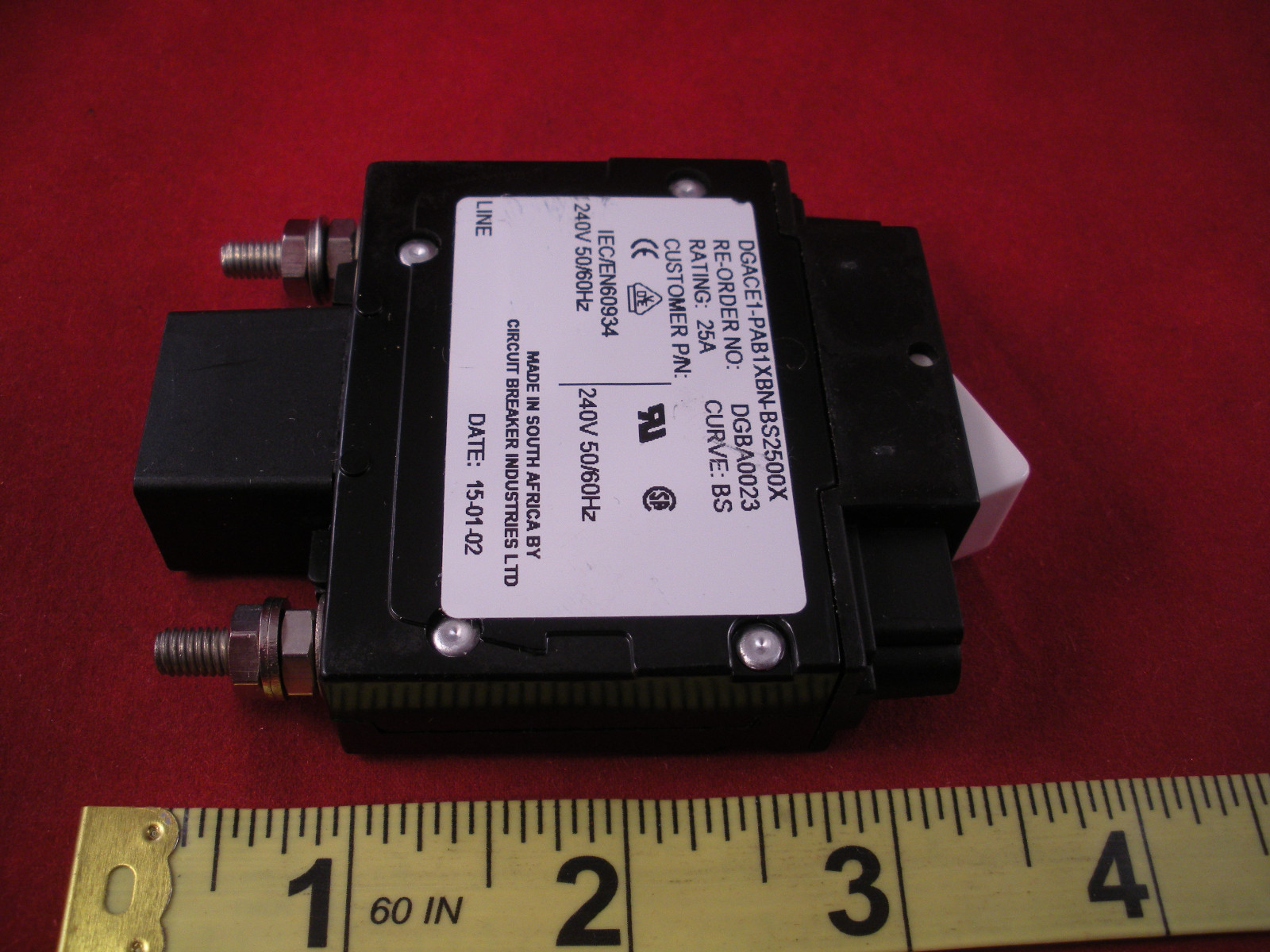 HY MAG DGBA0023 Circuit Breaker Switch DGACE1-PAB1XBN-BS2500X 25a 240v New Nnb