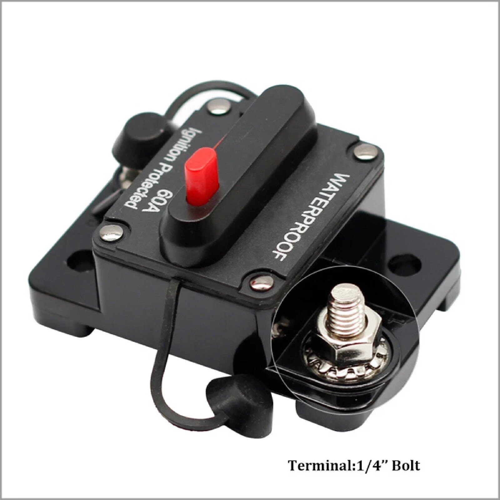80 Amp 12V-24V DC Waterproof Car Circuit Breaker Fuse Reset Car Boat Auto