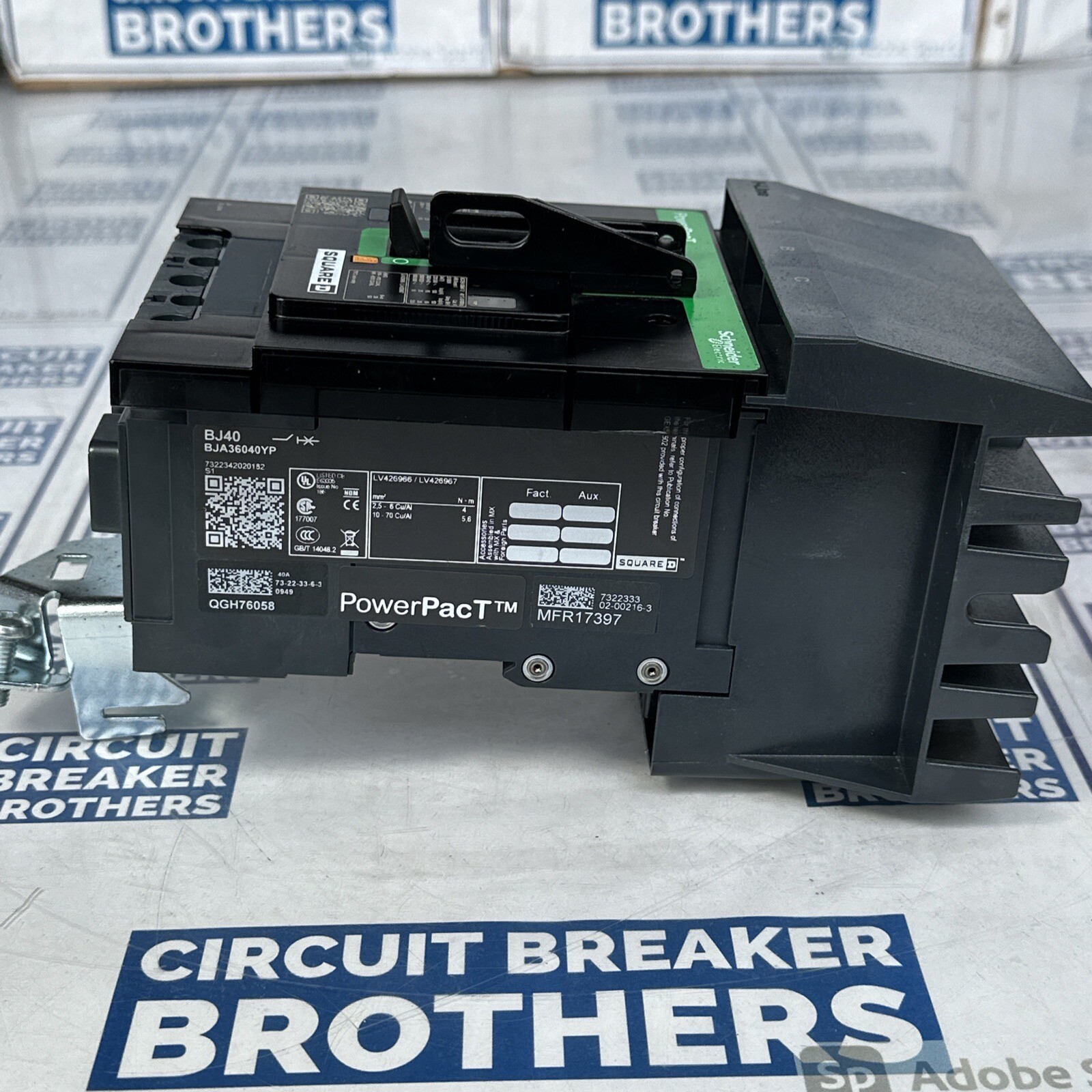 Square D BJA36040YP 40 Amp 600 Vac 3 Pole Circuit Breaker-Warranty(New Take Out)