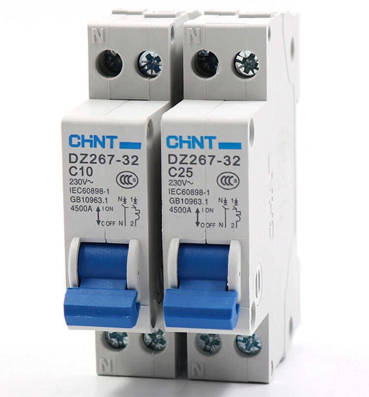 10/16/20/25/32Amp AC230V 1P+N DPN Circuit Breaker MCB Type C 4.5kA DZ267-32 CHNT