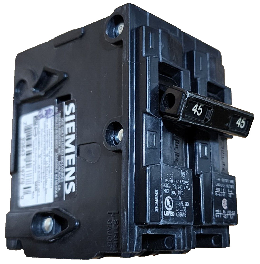 Siemens Q245, 45 Amp 2 Pole Standard Trip Circuit Breaker 120/240Vac