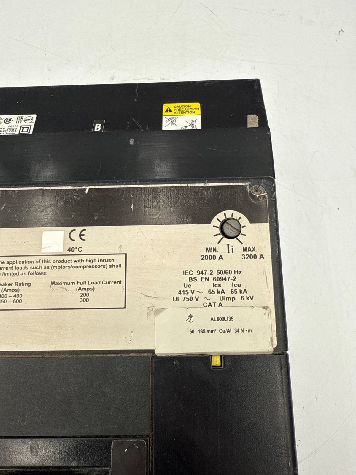 Square D LC36400 I-Line Circuit Breaker 400A 3P 600V LC 400 Amp 3 Pole 3PH
