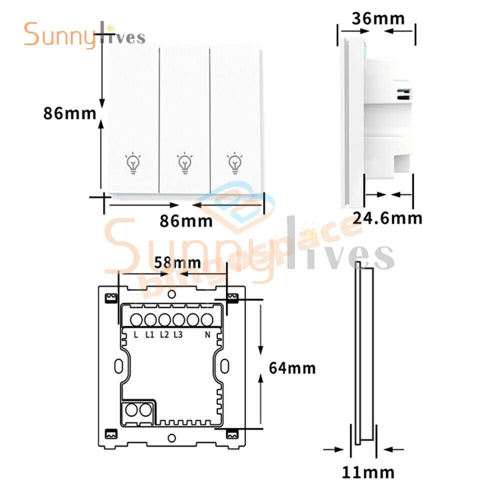 DH-315 Ewelink WiFi Smart Switch Control Panel Remote Control Wall Switch NEW