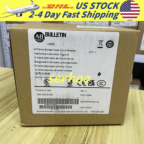 NEW AB 3-Pole 480V Molded Case Circuit Breaker 140G-G2C3-C50 Free Shipping