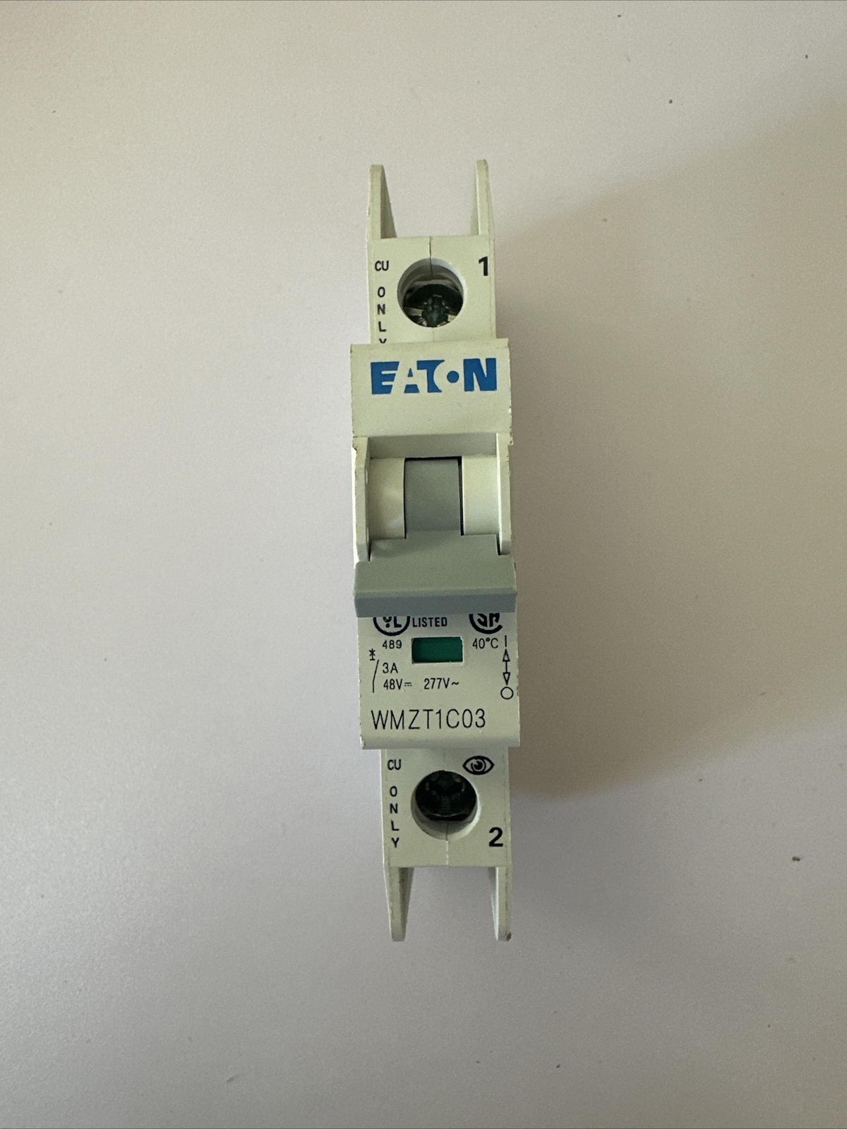 EATON CIRCUIT BREAKER WMZT1C03 1 POLE 1P 3 AMP DINRAIL MOUNT CONTROL PANEL PROT.