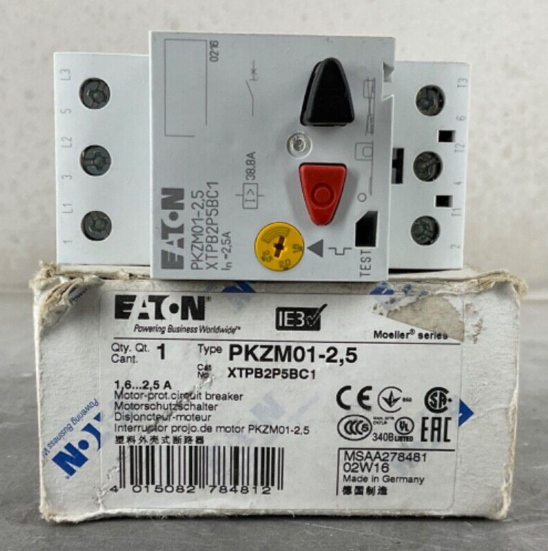 NEW EATON XTPB2P5BC1 MOTOR PROTECTION CIRCUIT BREAKER 1.6-2.5A 690VAC CLASS 10