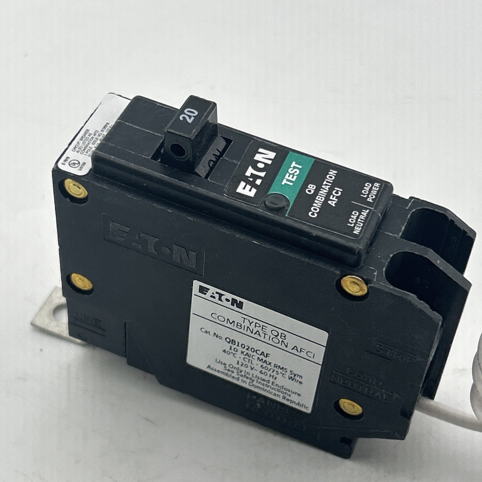 Eaton QB1020CAF Arc Fault Bolt In Breaker New Never Used No Box AFCI