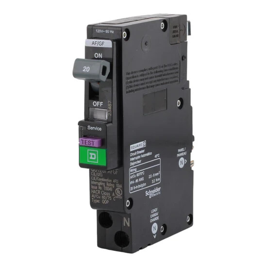NEW Square D QO120PAFGF 20A 120V Circuit Breaker AFCI GFCI DUAL FUNCTION