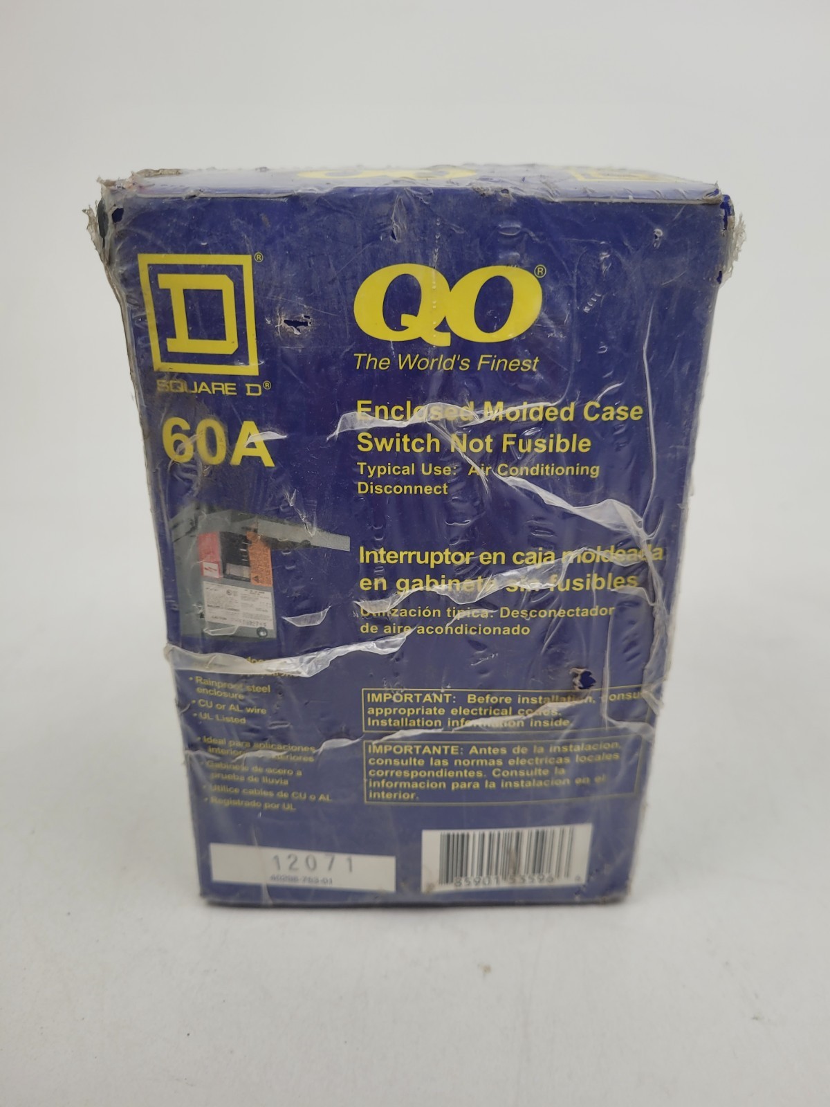 QO200TR Square D 60 Amp Enclosed Molded Case Switch – Next Day Option – New