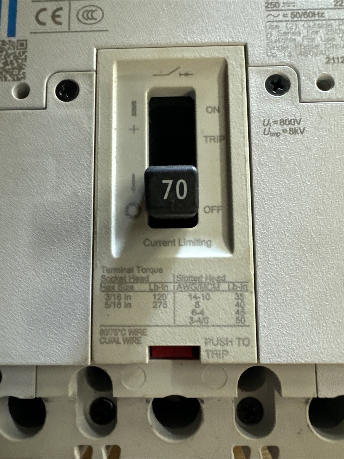 Eaton PDG23M0070TFFL 70A 240-600V Circuit Breaker – White