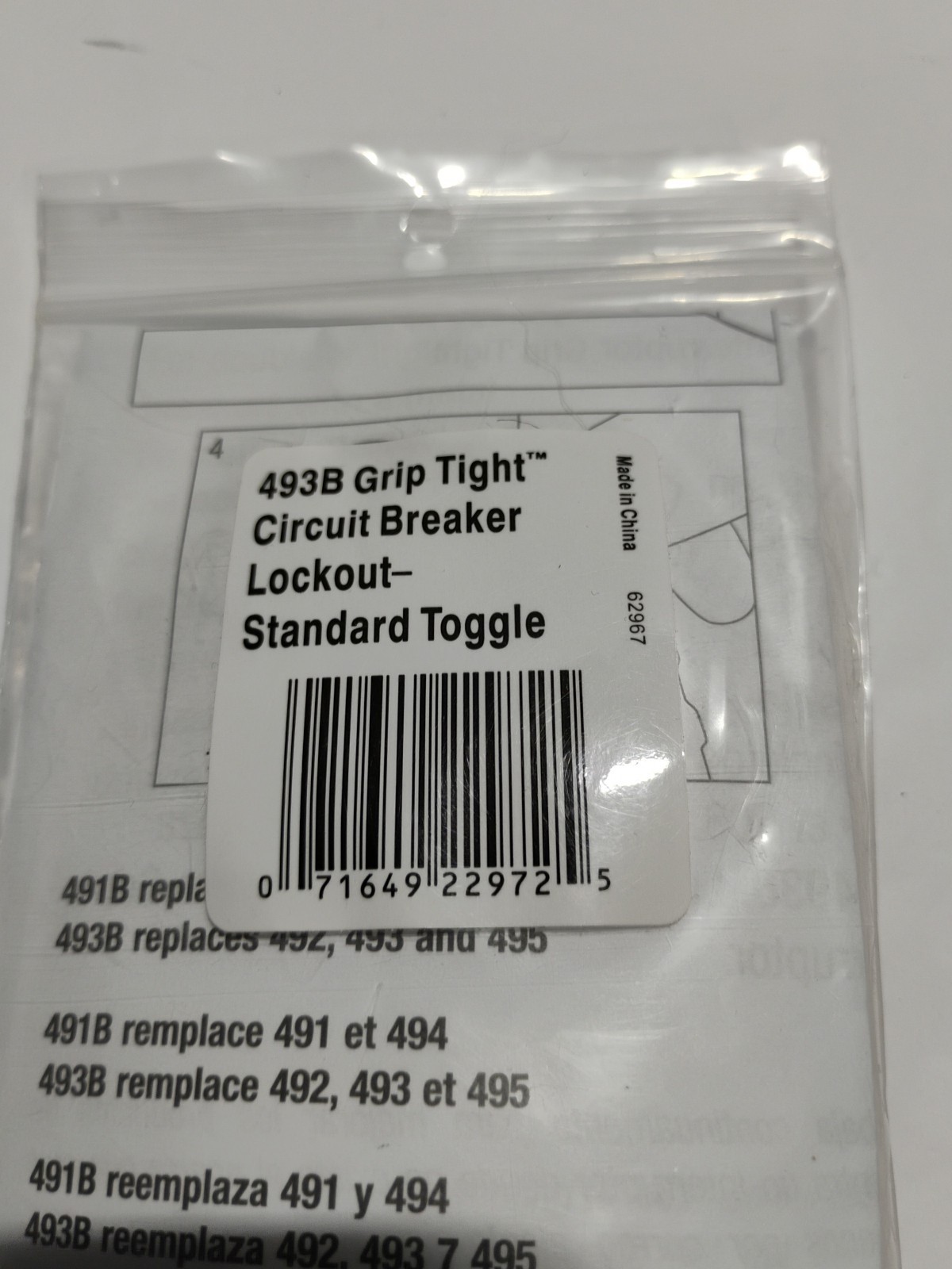 Master Lock 493B Grip Tight Circuit Breaker Lockout Tagout Standard Toggle