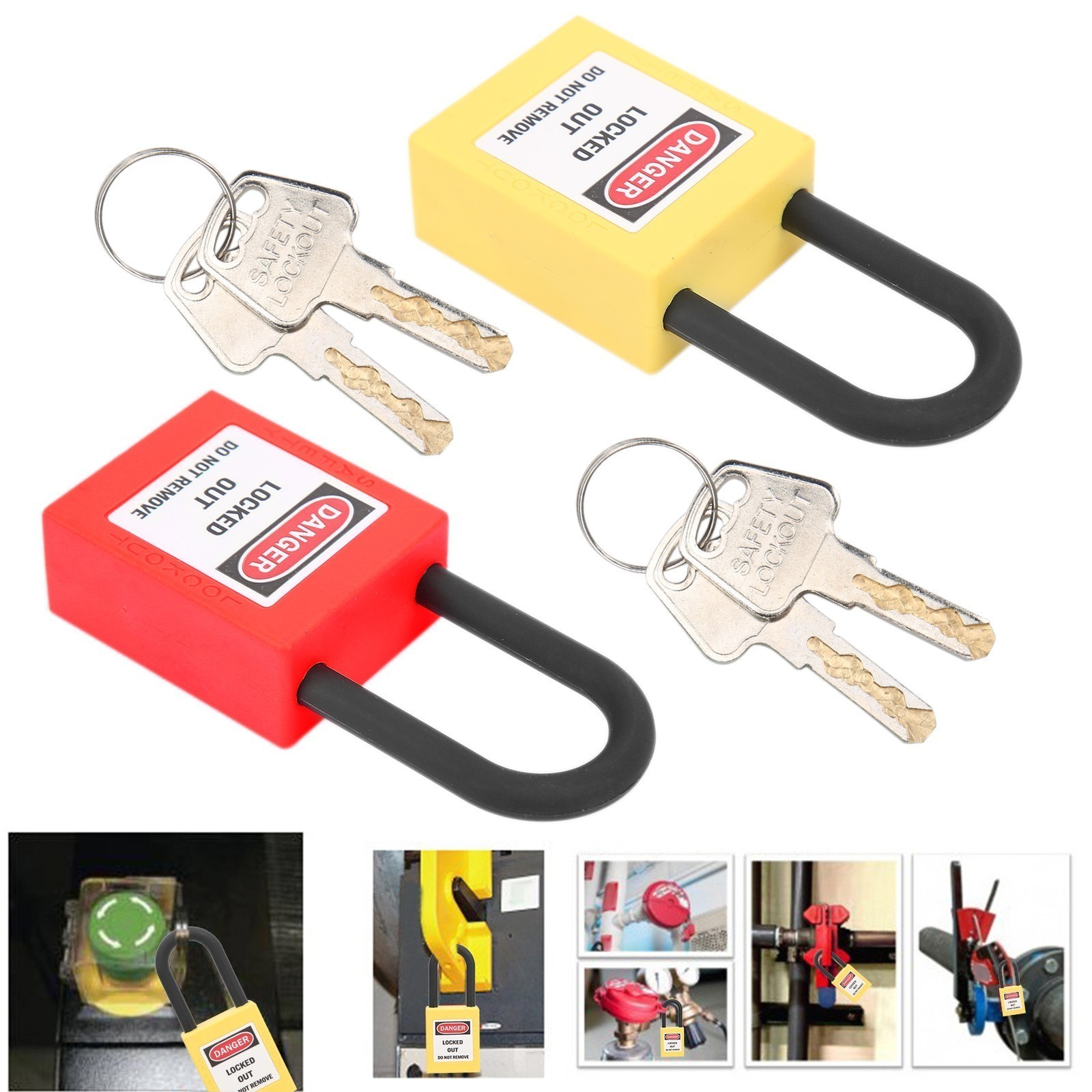 38mm Lockout Lock Nylon Industrial Engineering Insulation Security Dustproof De