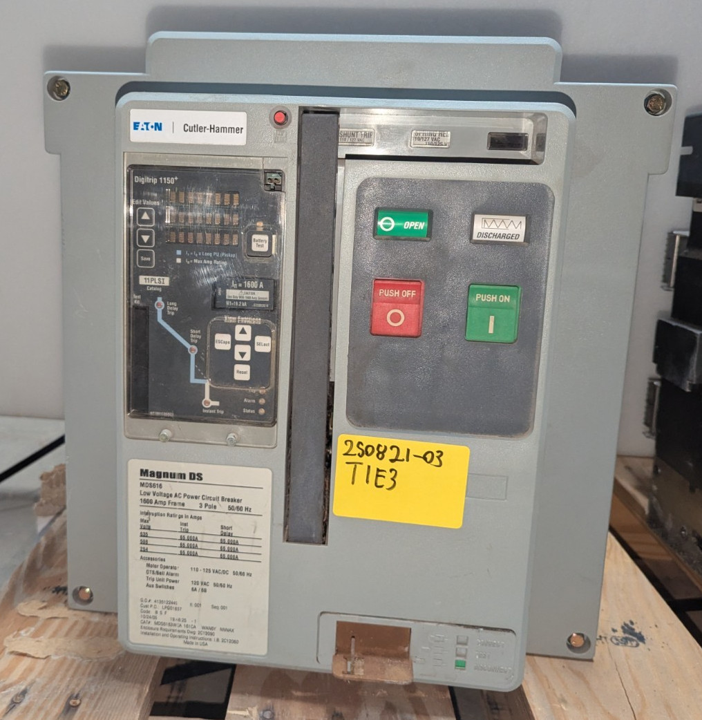 EATON CUTLER-HAMMER MAGNUM DS MDS6163WEA 1600AMP LOW VOLTAGE AC CIRCUIT BREAKER