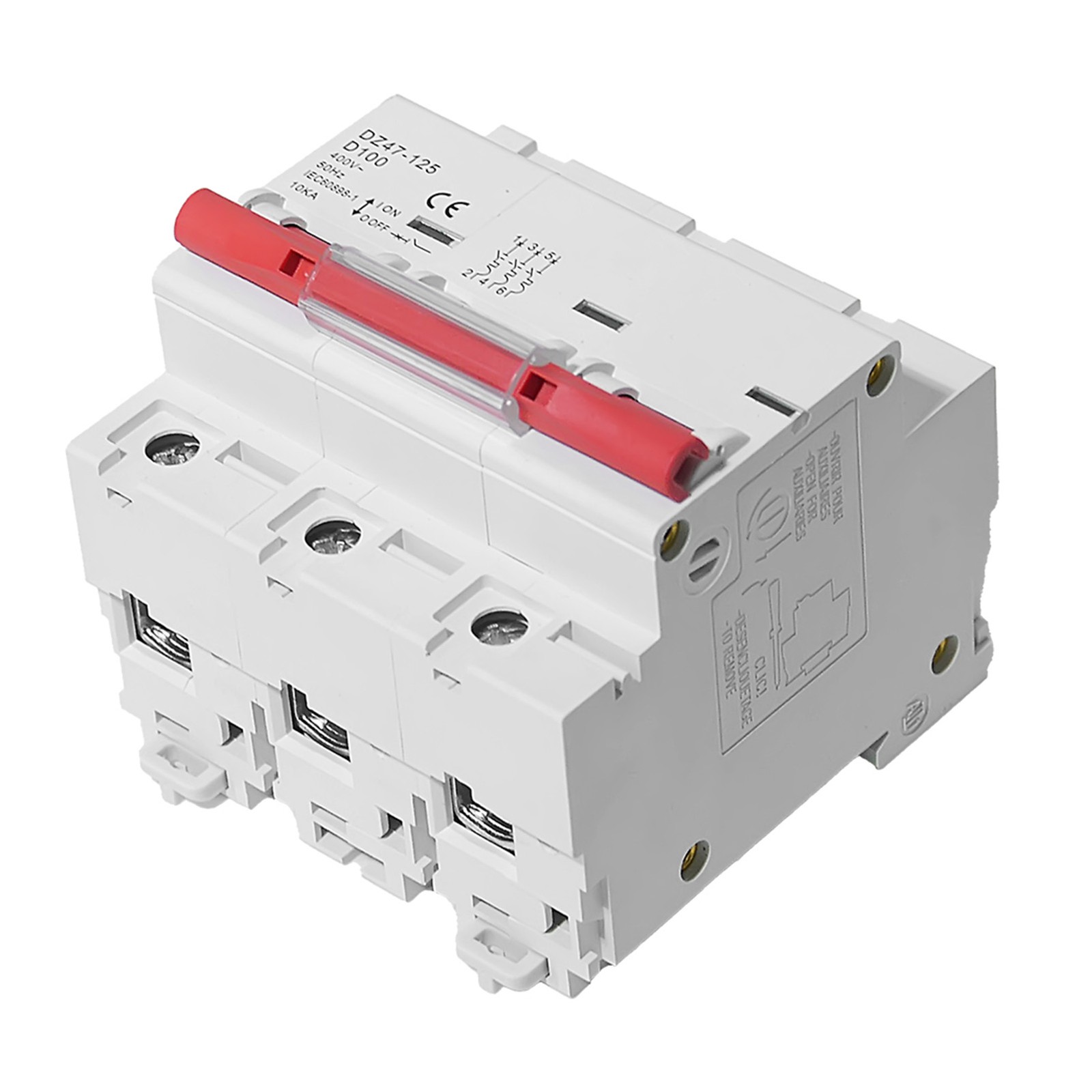 NEW MCB Mini Circuit Breaker 1/2/3P Type C 6 10 16 25 32 40 50 63 80 100 125Amp