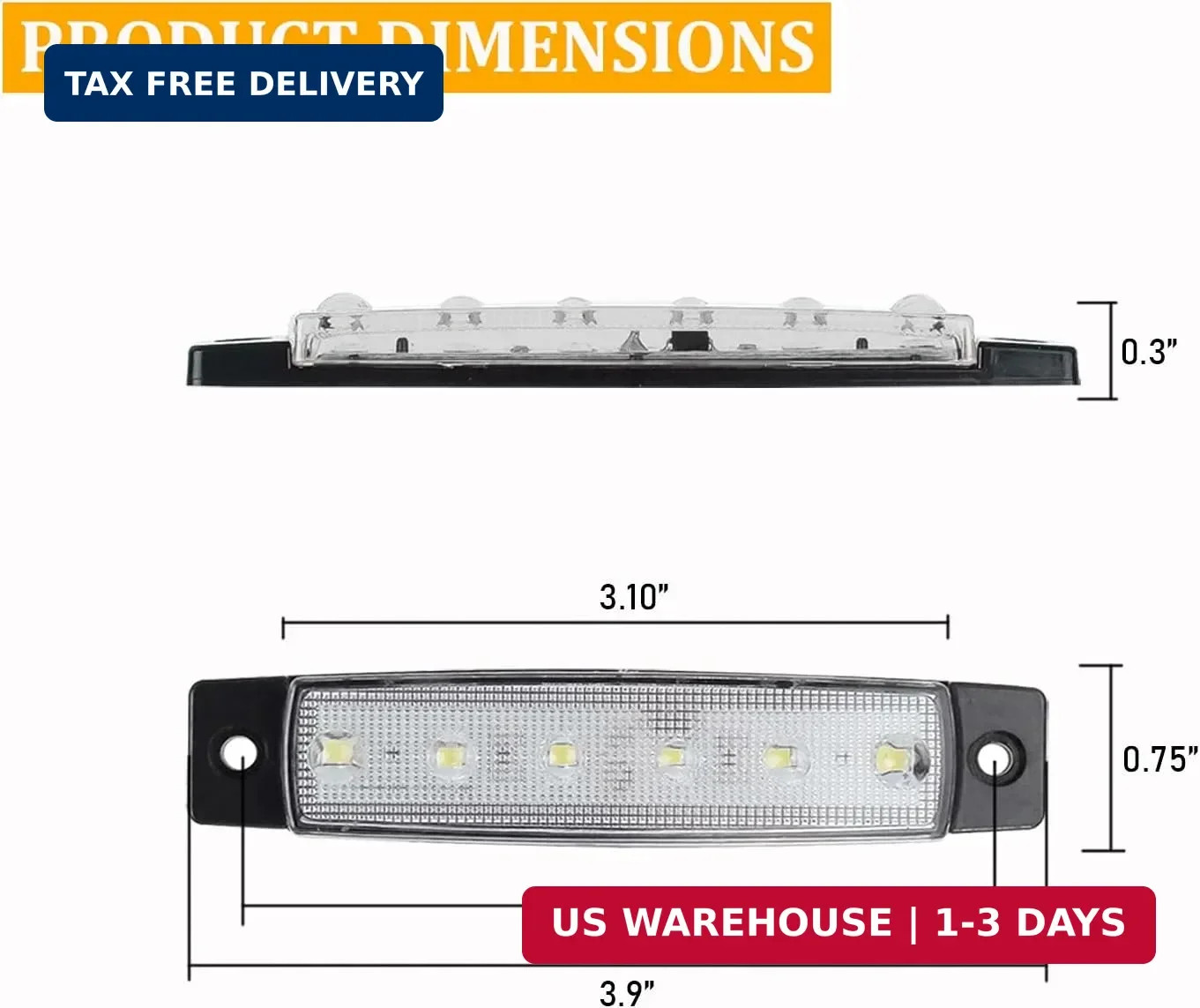 PSEQT LED Boat Interior Lights Marine Courtesy Light Strip Deck Transom Cockpit