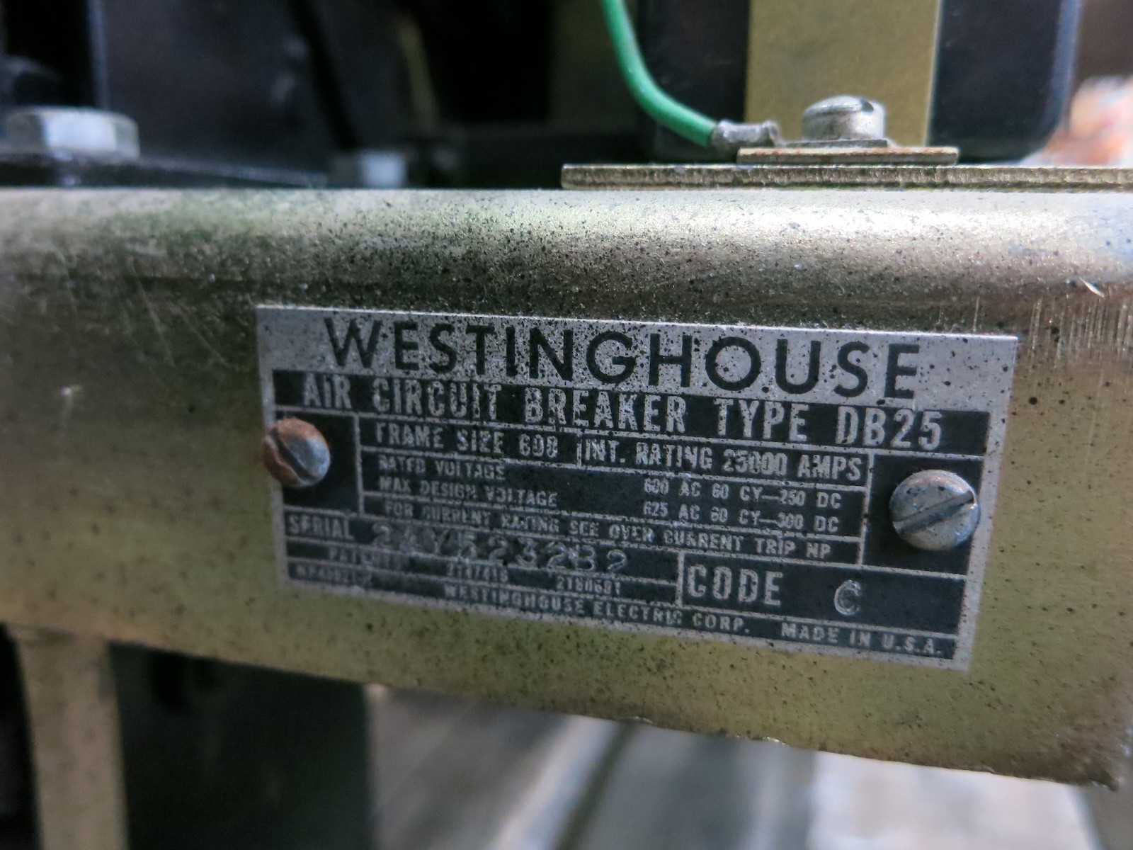 Westinghouse DB25 600/400A Air Circuit Breaker SRH61LI RMS Trip Unit 400 Amp LI