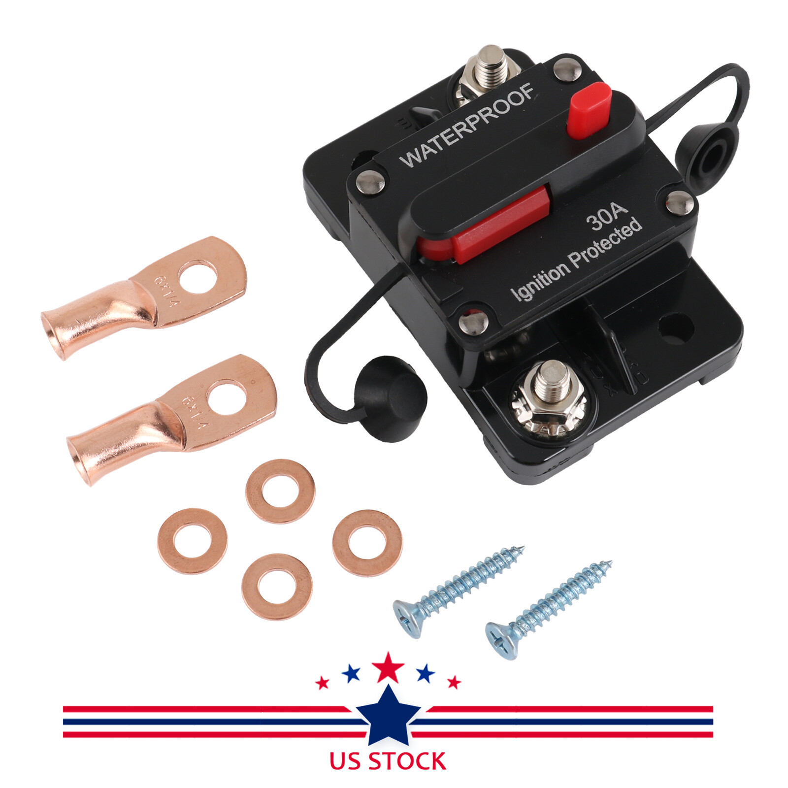 30A-300A AMP Circuit Breaker Fuse 12-48V DC Car Boat IP67 Manual Reset Switch