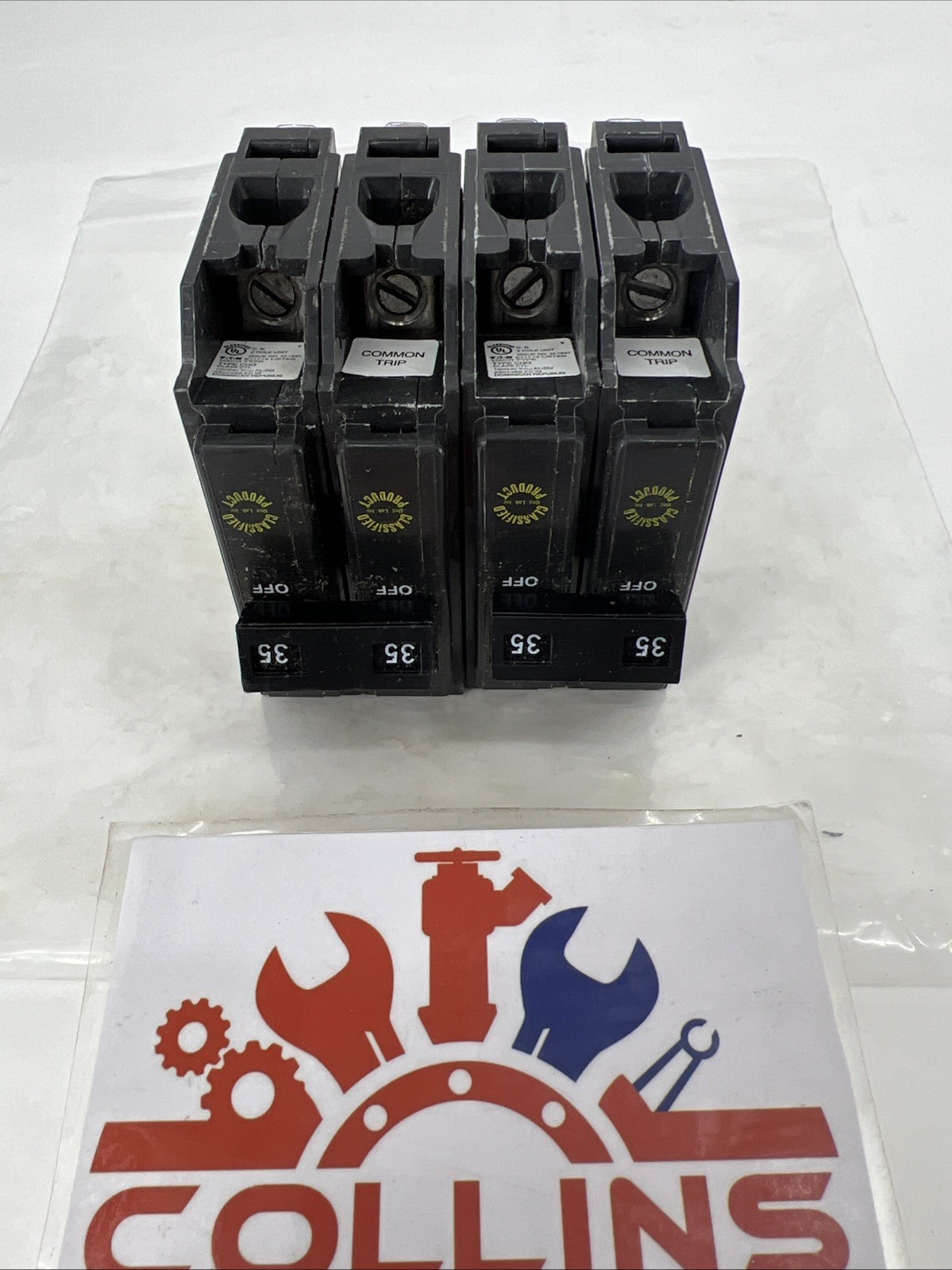 (Lot of 2) Eaton CHQ235-NSB Circuit Breakers, 35A, 2P, Plug-In, 120/240V