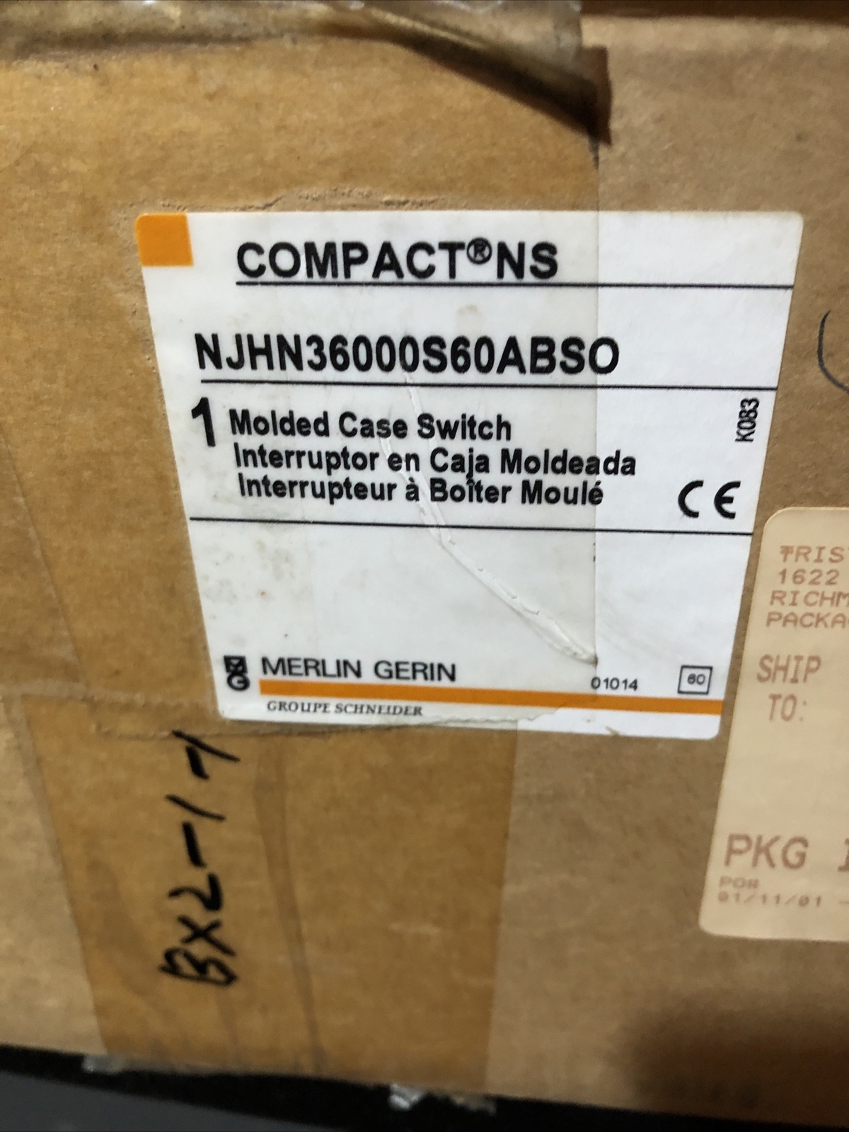NEW NSJ600A merlin gerin SCHNEIDER AUTOMATIC 600V 600A,NJHN36000S60ABSO,BF,DJ