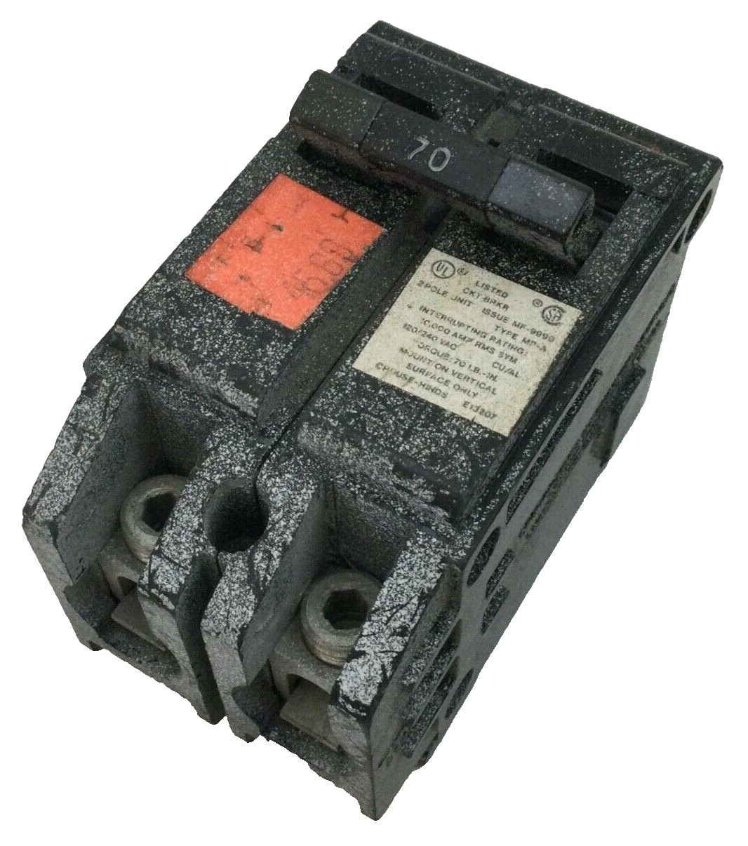 MURRAY CROUSE HINDS MP270 2 POLE 70 AMP 120/240V TYPE MP CIRCUIT BREAKER