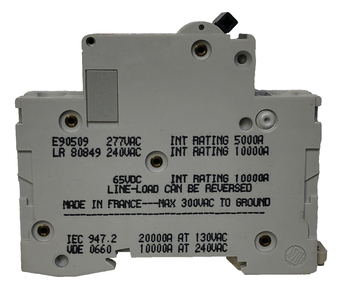 SQUARE D MG24427 3AMP 1 POLE 277V BREAKER MADE IN FRANCE BY MERLIN GERIN