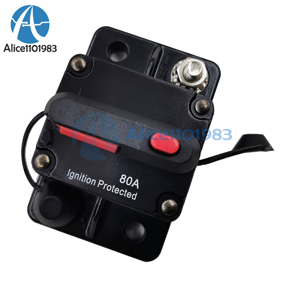 Waterproof Circuit Breaker Fuse Reset 30-300A DC12-48V Car Boat Auto Breaker