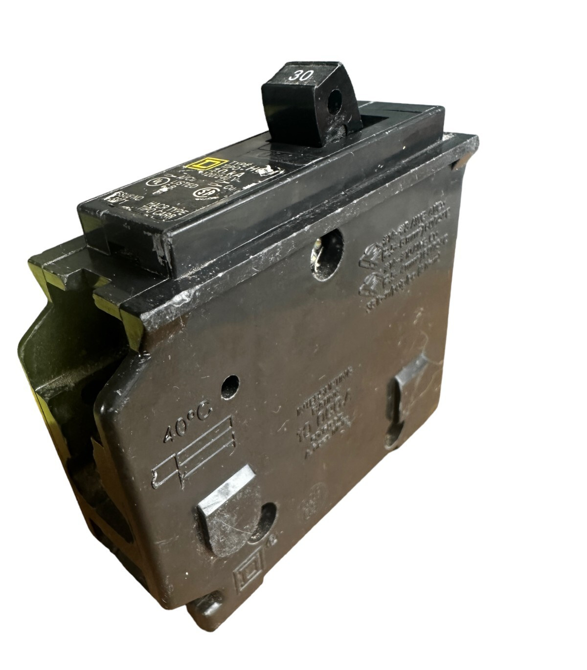 Square D Homeline HOM130 Circuit Breaker 30A 1 Pole 120/240V Plug On OEM Load