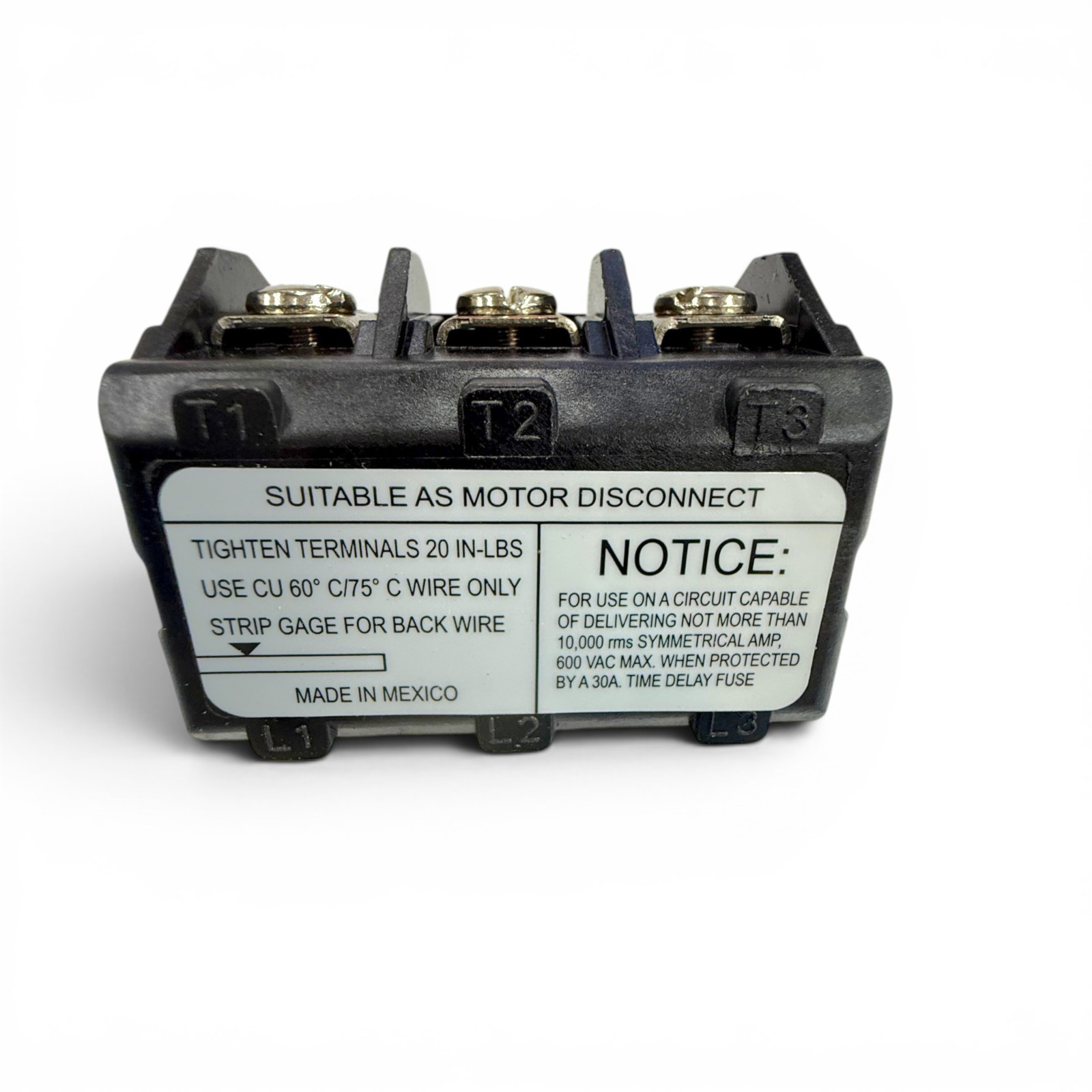 Leviton MS303-DSS Manual Motor Starter Switch 30 Amp 600 Volt 3-Pole