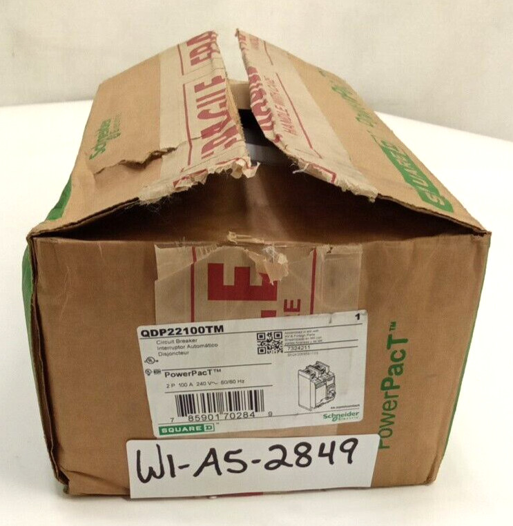 Square D QDP22100TM Circuit Breaker PowerPacT Q 100A 2P 240VAC~50/60Hz 25kA Lugs